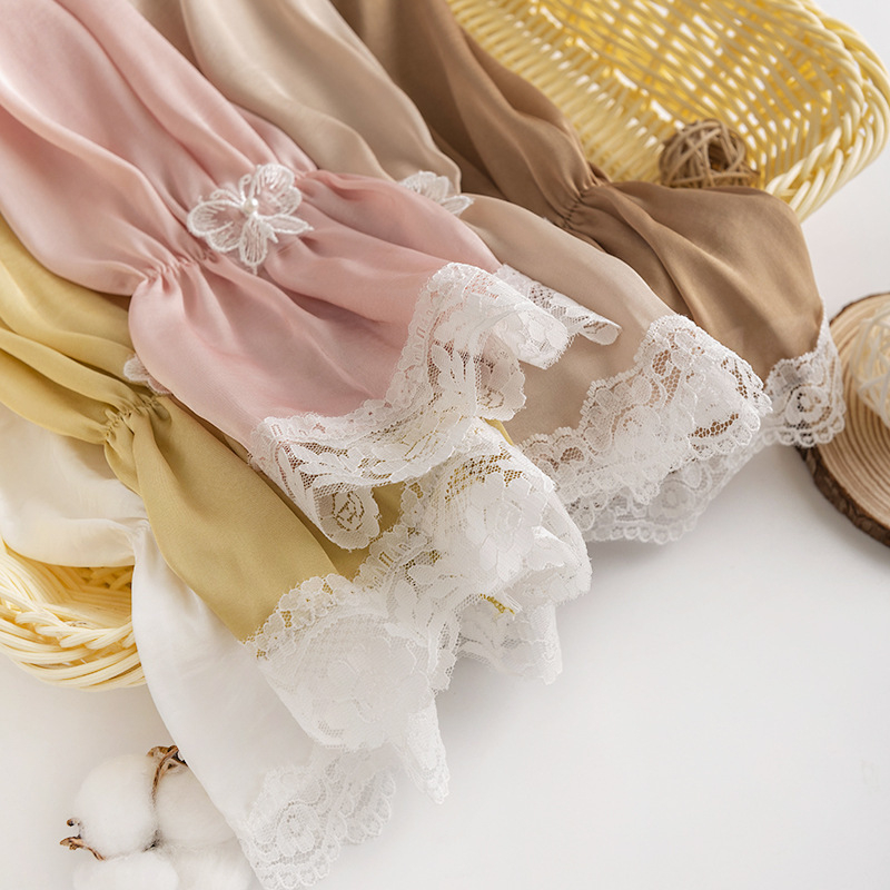 Manșete de bicicletă pentru femei, design cu funda, Ice Silk, protecție UV, 100% poliester, Dai Fei, vara 2025