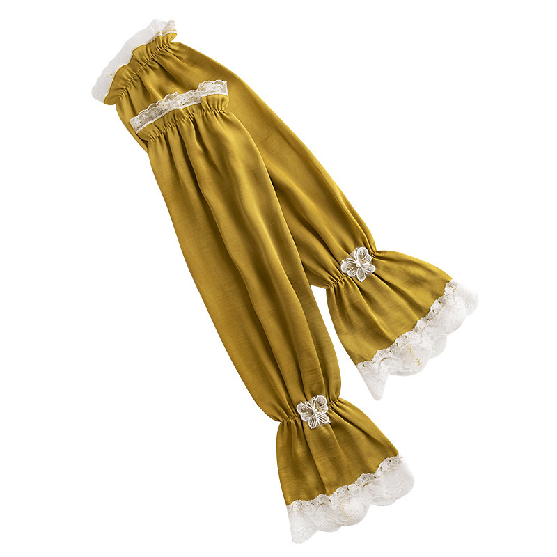 Manșete de bicicletă pentru femei, design cu funda, Ice Silk, protecție UV, 100% poliester, Dai Fei, vara 2025