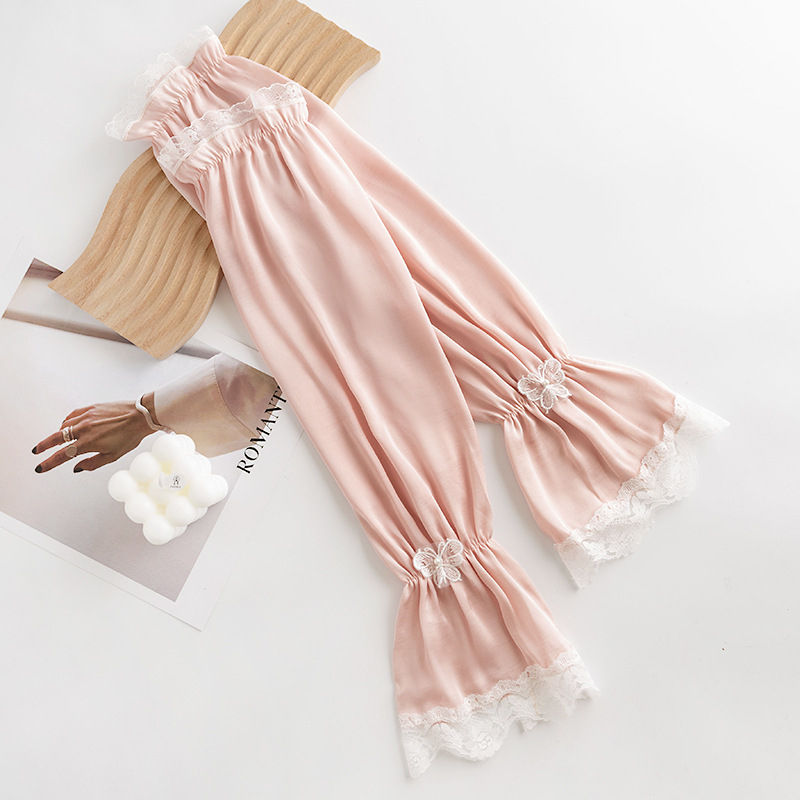 Manșete de bicicletă pentru femei, design cu funda, Ice Silk, protecție UV, 100% poliester, Dai Fei, vara 2025