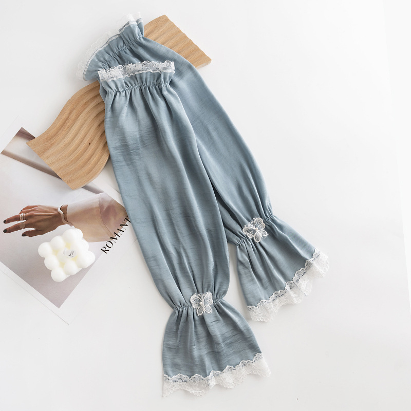 Manșete de bicicletă pentru femei, design cu funda, Ice Silk, protecție UV, 100% poliester, Dai Fei, vara 2025