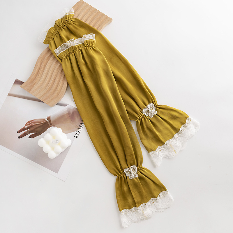 Manșete de bicicletă pentru femei, design cu funda, Ice Silk, protecție UV, 100% poliester, Dai Fei, vara 2025