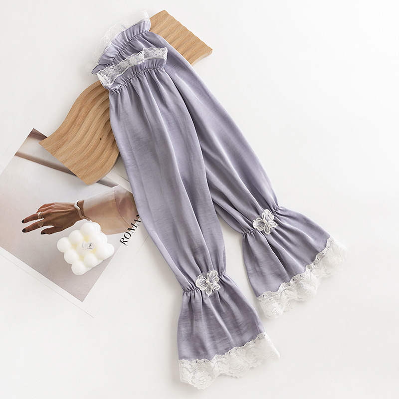 Manșete de bicicletă pentru femei, design cu funda, Ice Silk, protecție UV, 100% poliester, Dai Fei, vara 2025