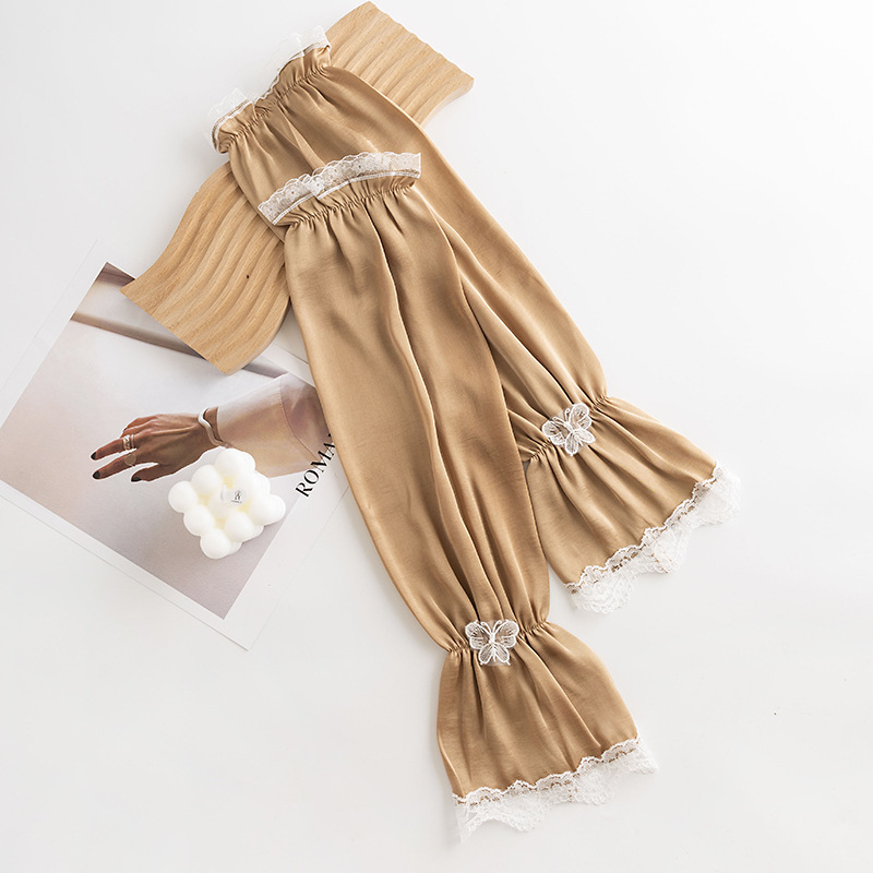 Manșete de bicicletă pentru femei, design cu funda, Ice Silk, protecție UV, 100% poliester, Dai Fei, vara 2025