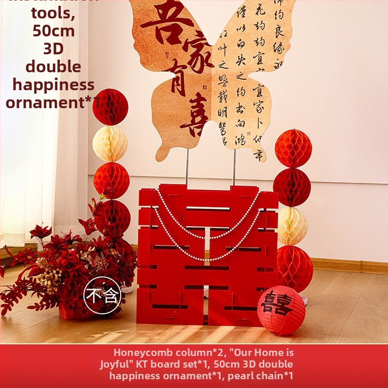 Vestuvėms skirtas fono komplektas su drugelių lenta – popieriaus ir kaspinų dekoras sienai