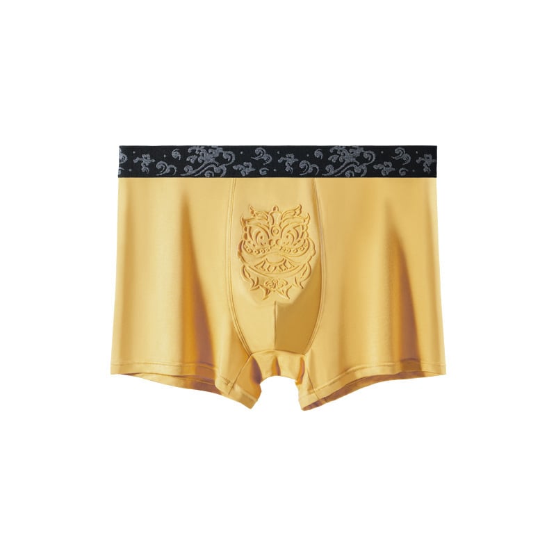 Muške boxerice od modalnog materijala s antibakterijskim svojstvima, prozračne, upijaju znoj, uzorak s glavom lava, velika veličina
