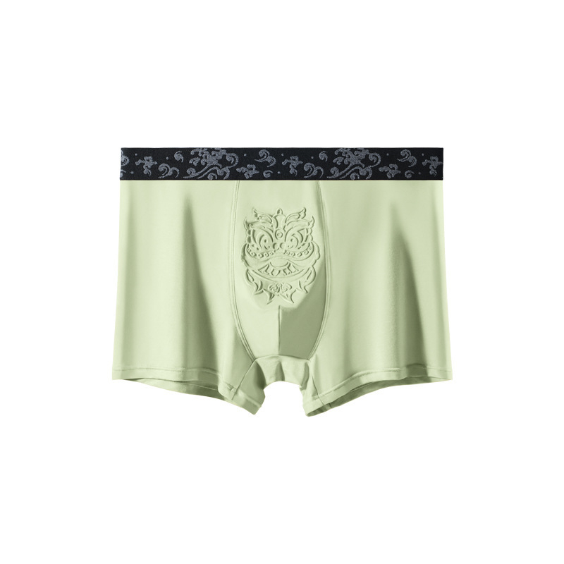 Muške boxerice od modalnog materijala s antibakterijskim svojstvima, prozračne, upijaju znoj, uzorak s glavom lava, velika veličina