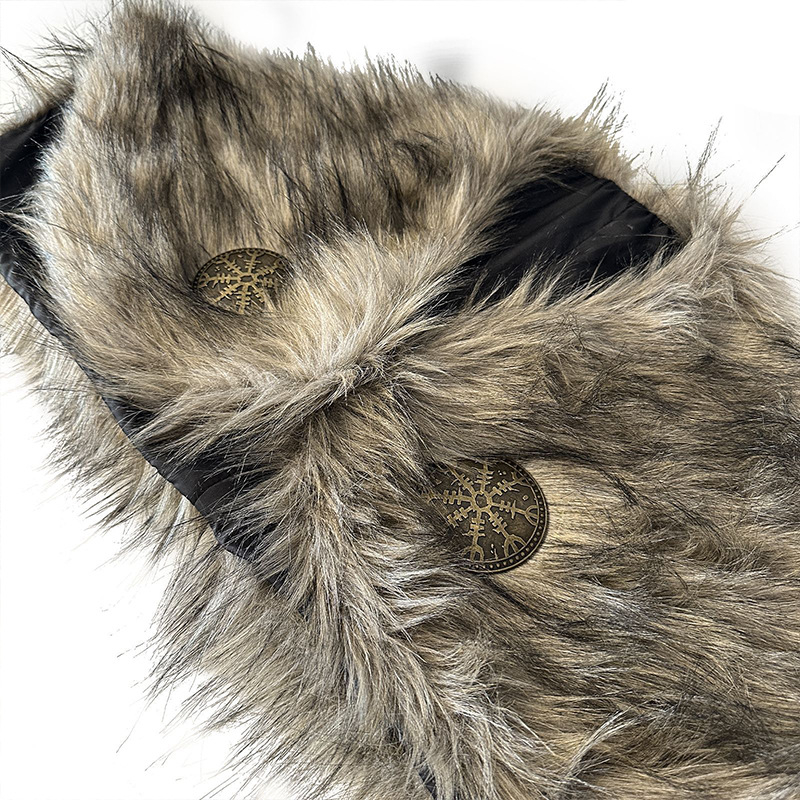 Férfi viking prém galléros sál középkori harcos cosplay-hoz; Márka Jeanne Philman; Felnőttek; Őszi 2025