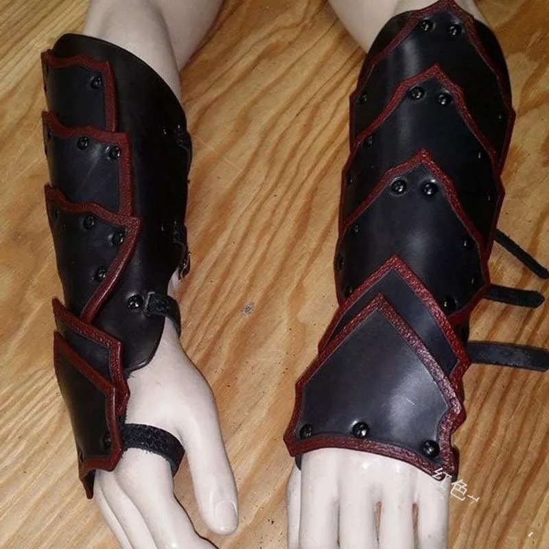 Retro srednjovjekovni nordijski Viking wrist bracer cosplay rekvizita – PU materijal, za odrasle, Proljeće 2023