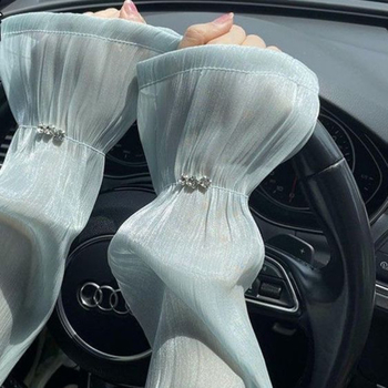 Uniszex UV-védő ujjvédő modál anyagból, 90–95% modál, Nyár 2024, Laza fazon