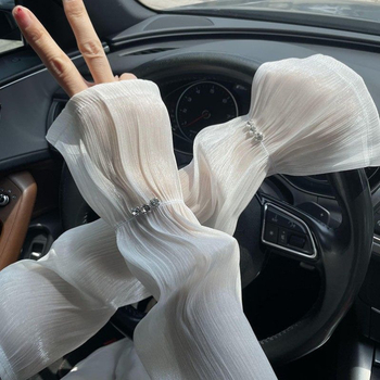 Uniszex UV-védő ujjvédő modál anyagból, 90–95% modál, Nyár 2024, Laza fazon