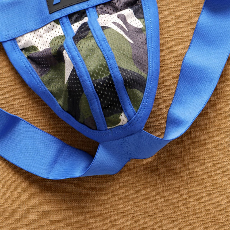 Muške briefs s U-oblik džepa i kamuflažnim dizajnom; ice silk materijal; glavni materijal nylon 80–90%; niski struk