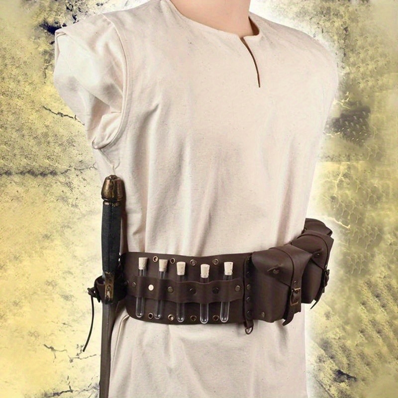 Steampunk srednjovjekovni pojas i torbica za struk za cosplay viteza, odrasli, jesen 2024, Brend: Other