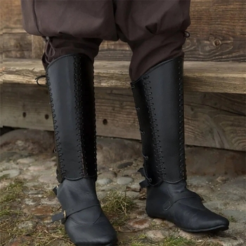 PU kožni štitnici za noge i retro navlake za cipele s vezicama za cosplay – srednjovjekovni renesansni samuraj, za odrasle • Marka: Other • Sezona listinga: Proljeće 2023