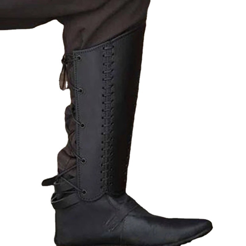 PU kožni štitnici za noge i retro navlake za cipele s vezicama za cosplay – srednjovjekovni renesansni samuraj, za odrasle • Marka: Other • Sezona listinga: Proljeće 2023