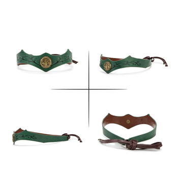 Bőr fejkoszorú cosplayhoz, erdő témájú középkori korona szőlőlevél faragással — Márka: Egyéb; Raktáron; Felnőtteknek; 2025 tavasza