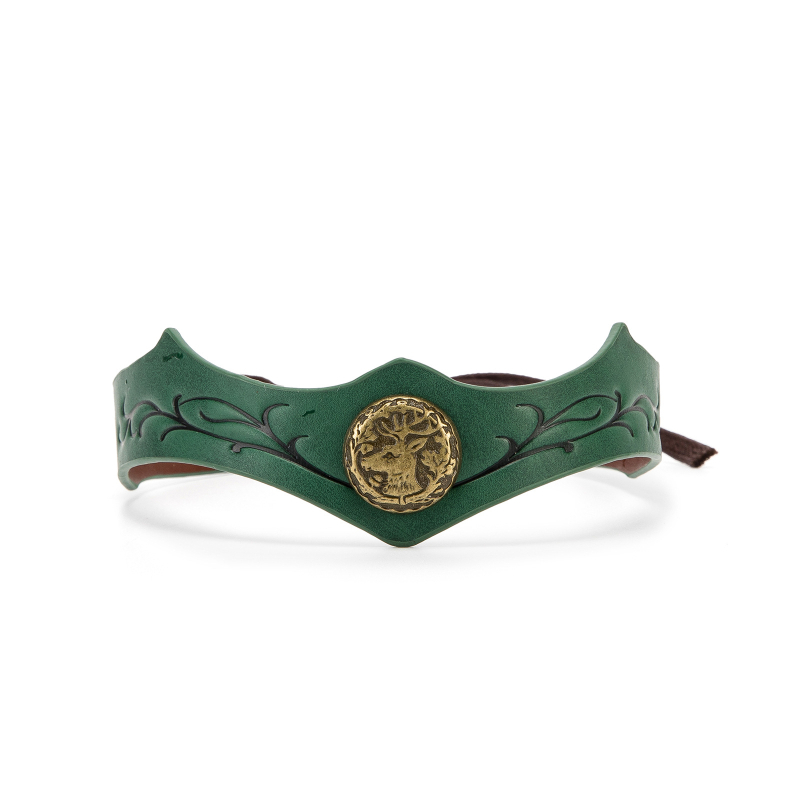 Bőr fejkoszorú cosplayhoz, erdő témájú középkori korona szőlőlevél faragással — Márka: Egyéb; Raktáron; Felnőtteknek; 2025 tavasza