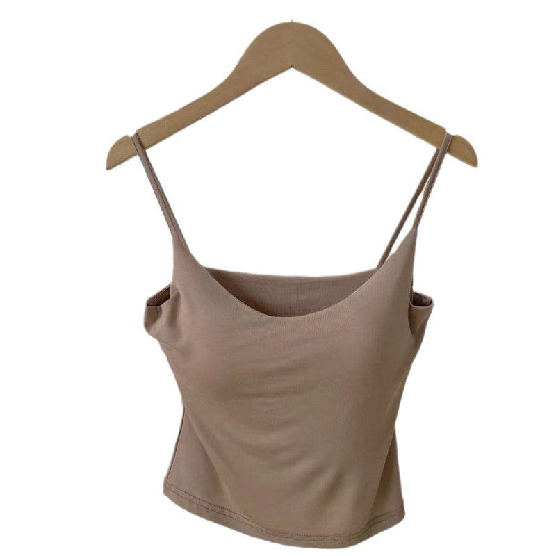 Női pamut top vállpántos, alacsony nyakú kivágás, 80–90% pamut, vékony anyag, mind a négy évszakra