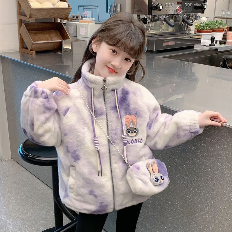 Детско зимно палто в корейски стил, дебело памучно подплатено, с яка стойка и цип, за деца над 8 години, зима 2024