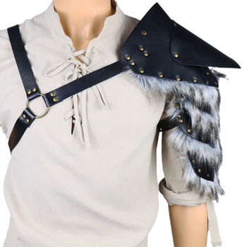 Srednjovjekovni vikinški ramenski oklop s perjem za cosplay – dodatak, marka Ficino, odrasli, jesen 2024, pakiranje 26×15×4 cm, težina 250 g