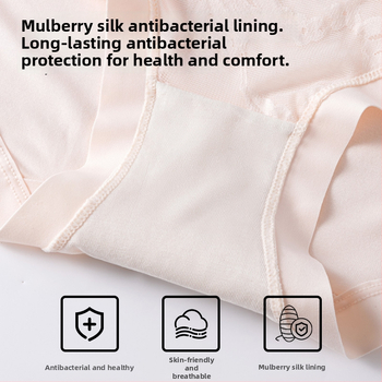 Plus-size ženske gaćice s visokim strukom i čipkom, od najlona, antibakterijska podstava u preponoj regiji od mulberry svile, prozračne, kontrola trbuha