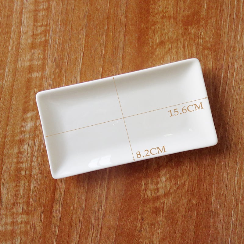 Δίσκος για πετσέτες από πορσελάνη οστών, με λογότυπο, σετ 5 τεμάχια