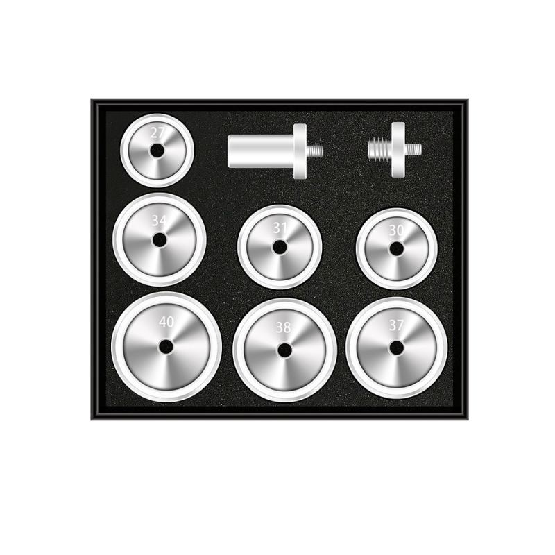 Set alata za pritiskanje satova s 9 kružnih kalupa - aluminijska zlitina + POM, za popravak satova, standard demontažni alati, marka Qiantian