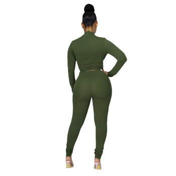 Costum dama pantaloni cu patchwork, mâneci lungi, poliester 90–95%, spandex <30%, stil urban casual, toamnă 2023