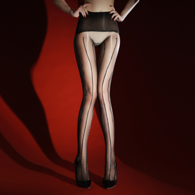 Čipkaste pantyhose Aurora Jacquard, bez šavova, ultra-tanke 5D, žene