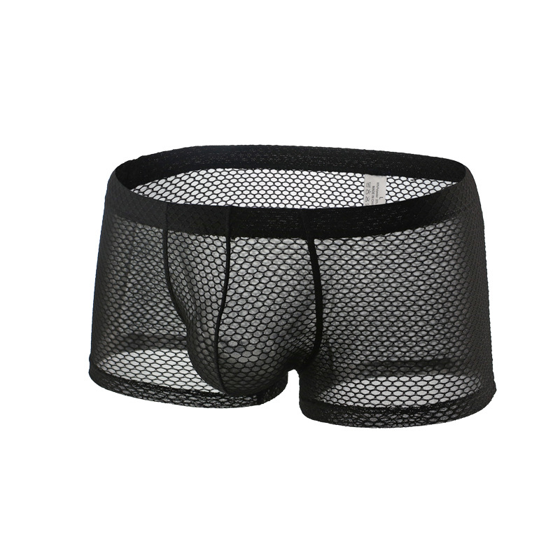 Vyriski boxeriai iš poliesterio, kvėpuojantis tinklas, žemas juosmuo, 70-80% poliesterio, Stilius: Tipo C / Nematomas