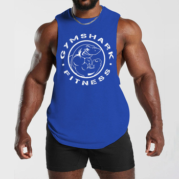 Férfi fitnesz mellény, laza szabású, 90% poliészter, betűs nyomás, nyári sportos felső