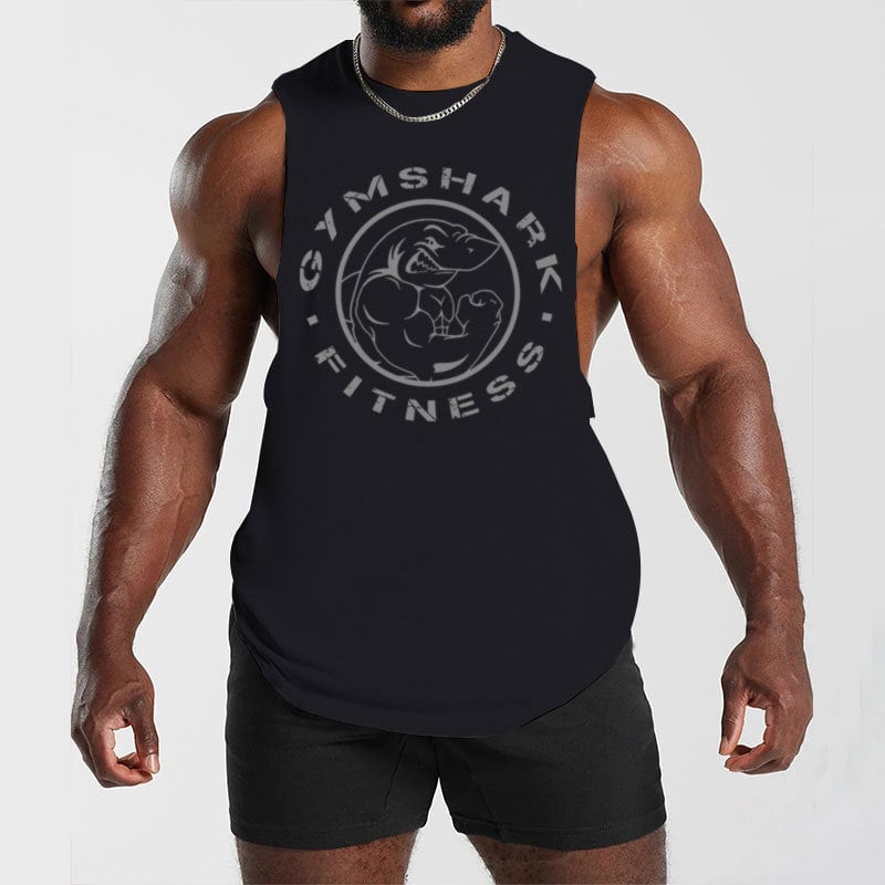 Férfi fitnesz mellény, laza szabású, 90% poliészter, betűs nyomás, nyári sportos felső