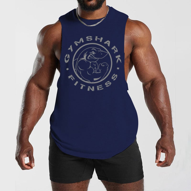 Férfi fitnesz mellény, laza szabású, 90% poliészter, betűs nyomás, nyári sportos felső