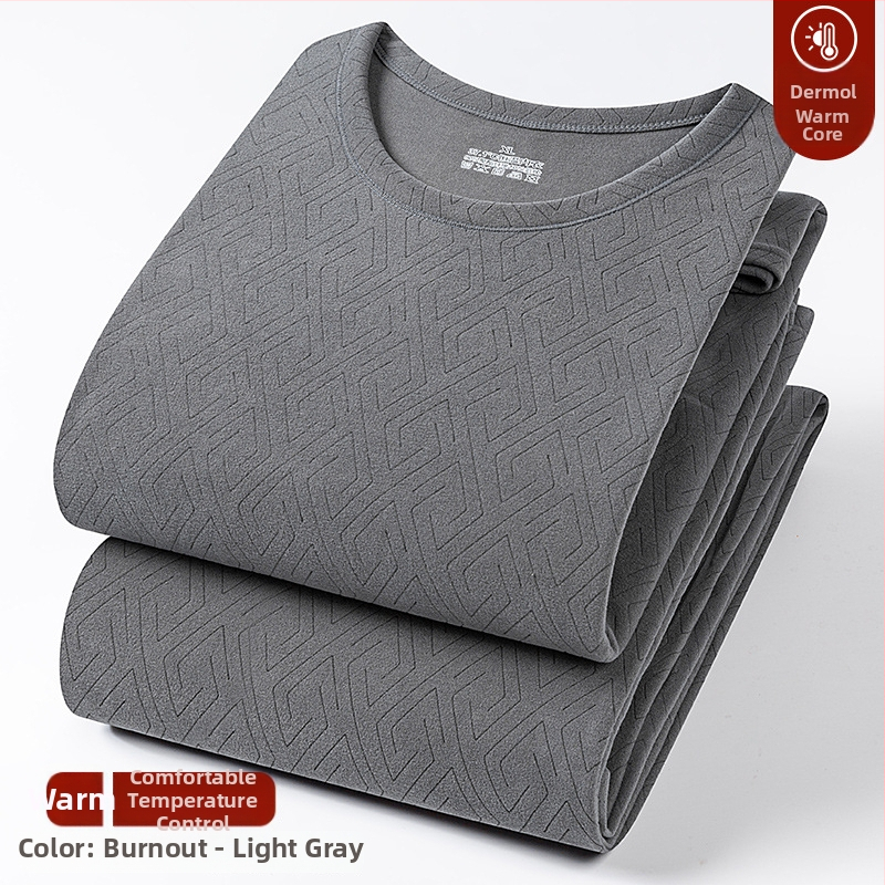 Derong set termic din poliester cu model floral, top cu glugă și pantaloni, unisex, 181–200 g/m²