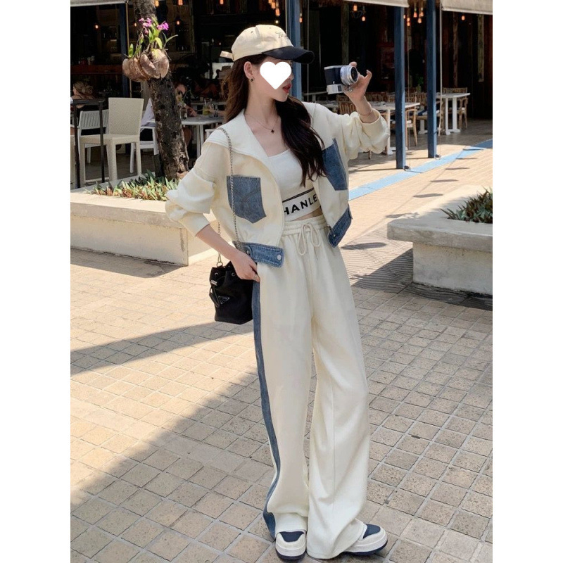 Ženski kostim sa suknjom, akrilna vlakna, duga suknja, flutter rukav, jesen 2024