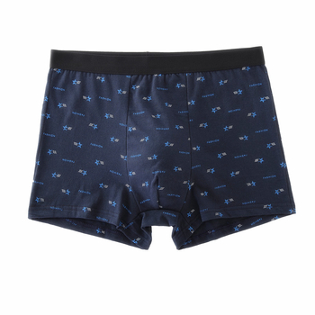 Boxeri bărbați din bumbac, talie medie, respirabili, uscare rapidă, 100% bumbac, tricotat