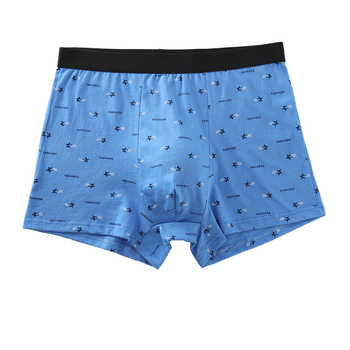 Boxeri bărbați din bumbac, talie medie, respirabili, uscare rapidă, 100% bumbac, tricotat