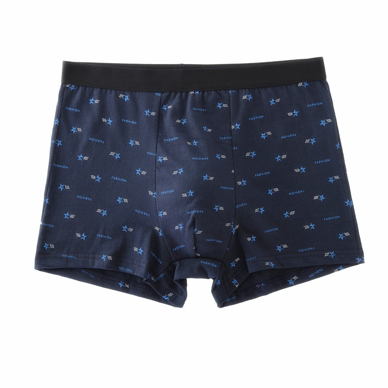 Boxeri bărbați din bumbac, talie medie, respirabili, uscare rapidă, 100% bumbac, tricotat