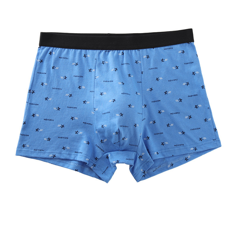 Boxeri bărbați din bumbac, talie medie, respirabili, uscare rapidă, 100% bumbac, tricotat