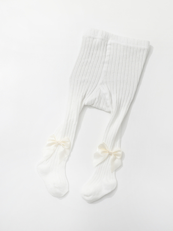 Детски чорапогащи с панделка за пролет и есен, полиестерова смес 95%, марка Spring Minor, за момичета