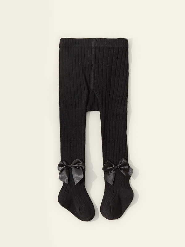 Детски чорапогащи с панделка за пролет и есен, полиестерова смес 95%, марка Spring Minor, за момичета