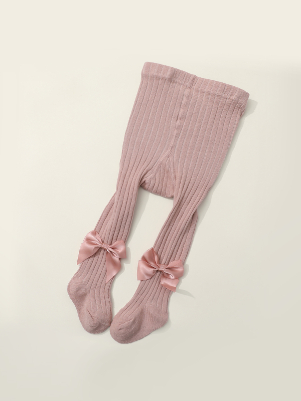 Детски чорапогащи с панделка за пролет и есен, полиестерова смес 95%, марка Spring Minor, за момичета