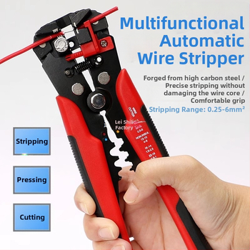 Ilgos rankenos laidų izoliacijos atplėšimo žnyplės, 350 g, prekės ženklas TONGLEI, daugiafunkcinės elektrikų žnyplės