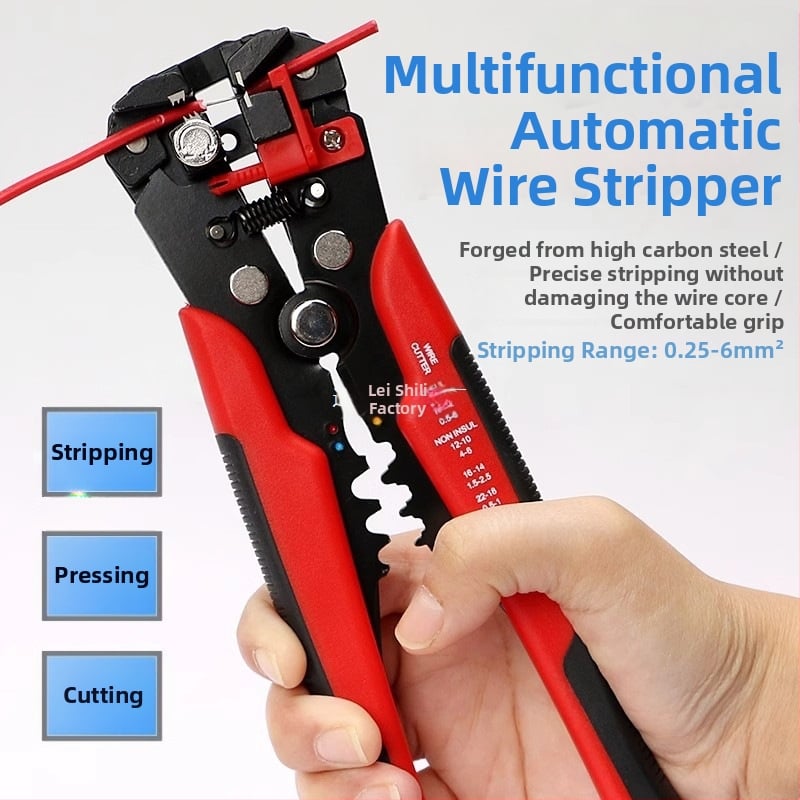 Ilgos rankenos laidų izoliacijos atplėšimo žnyplės, 350 g, prekės ženklas TONGLEI, daugiafunkcinės elektrikų žnyplės