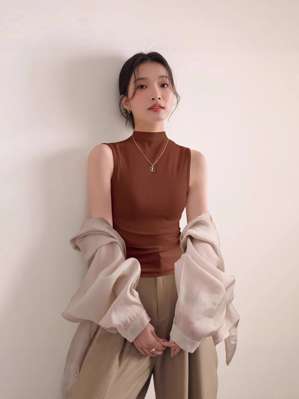 TAIZISONG Slim-Fit καμιζόλα από βισκόζη με σπαντέξ, Αστικός στυλ, Διπλά λουριά, Ετικέτα