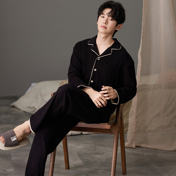 Vékony velúr pizsama készlet, kardigán-stílus, közepes súly 181–200 g/m²