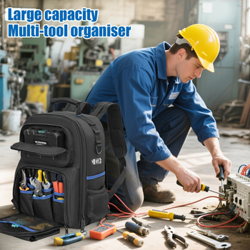 Nothing Rucsac pentru unelte – rucsac rezistent cu organizator detașabil și căptușit, pentru transportul uneltelor electrice și a uneltelor hardware, stil modern simplu