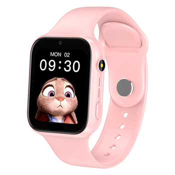 Ceas inteligent pentru copii cu cartelă 4G pentru apeluri video, suport pentru mai multe limbi, ecran TFT (baterie 650 mAh, curea din silicon, rezistent la apă)