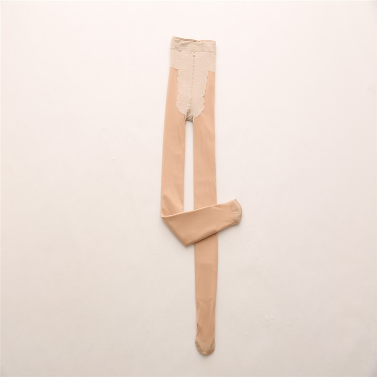 Rejtett női harisnya fleece-béléses téli használatra, meleg, 9/10 hossz, közepes vastagság, 70% poliészter