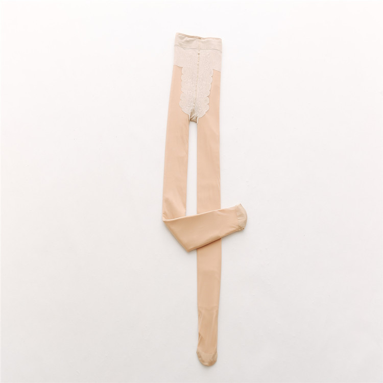 Rejtett női harisnya fleece-béléses téli használatra, meleg, 9/10 hossz, közepes vastagság, 70% poliészter