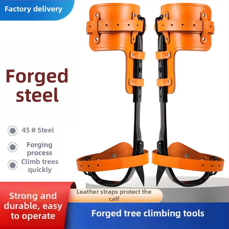 Nástroje na lezovanie po strome, kovaný model, nastaviteľný vzpriamený dizajn, vysokouhlíková oceľ, 2 sady, poľnohospodárske použitie